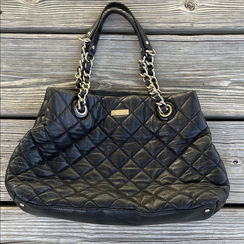 Black Leather Tote Bag